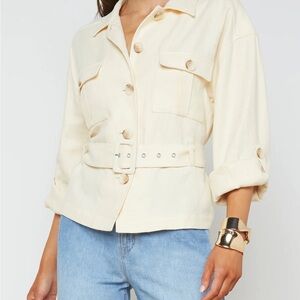 L'AGENCE Cream Utility Jacket